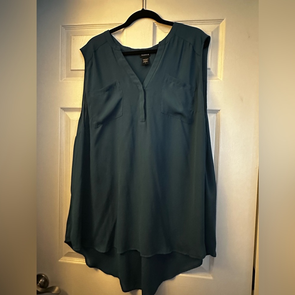 Torrid Teal Sleeveless Blouse